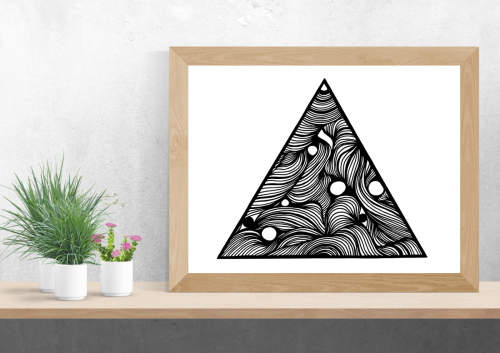 Pyramide de vagues Mockup